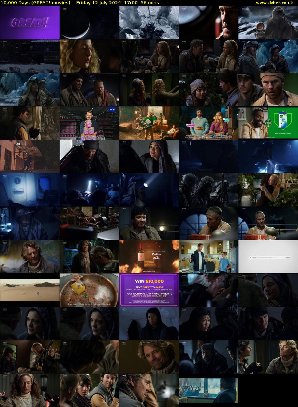 10,000 Days (GREAT! movies) Friday 12 July 2024 17:00 - 17:56