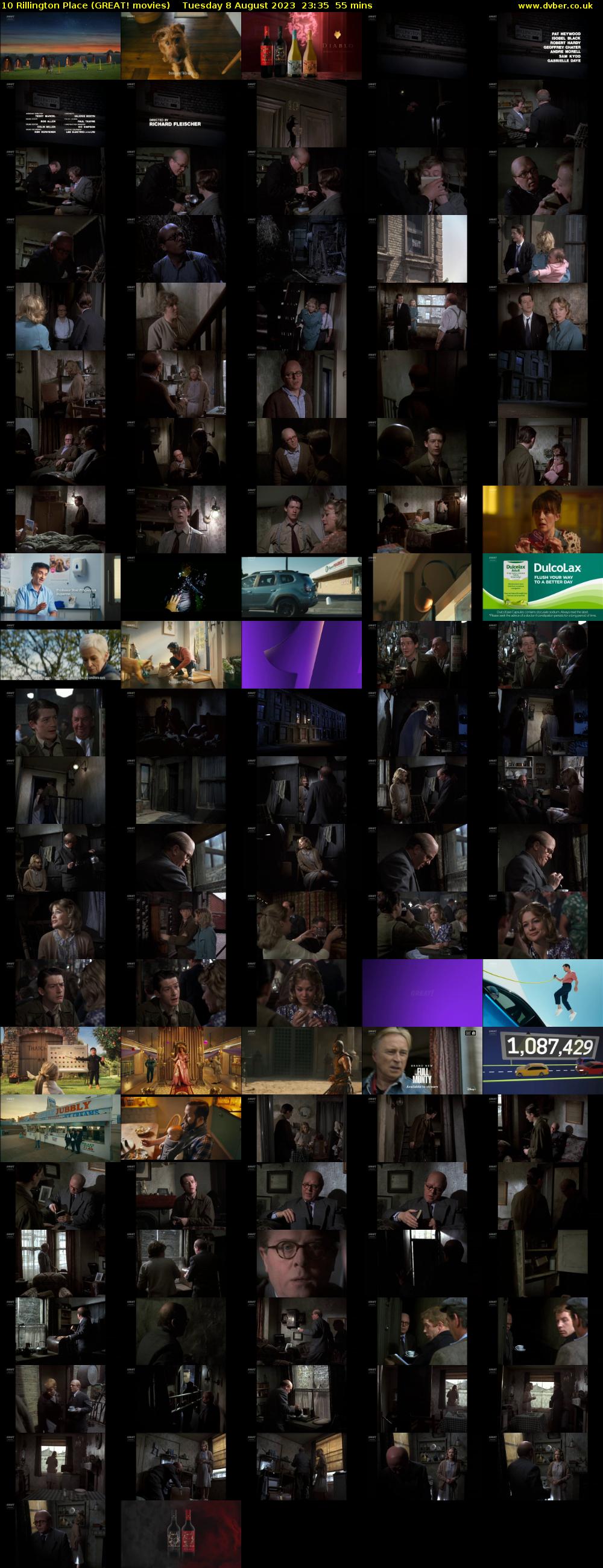 10 Rillington Place (GREAT! movies) Tuesday 8 August 2023 23:35 - 00:30