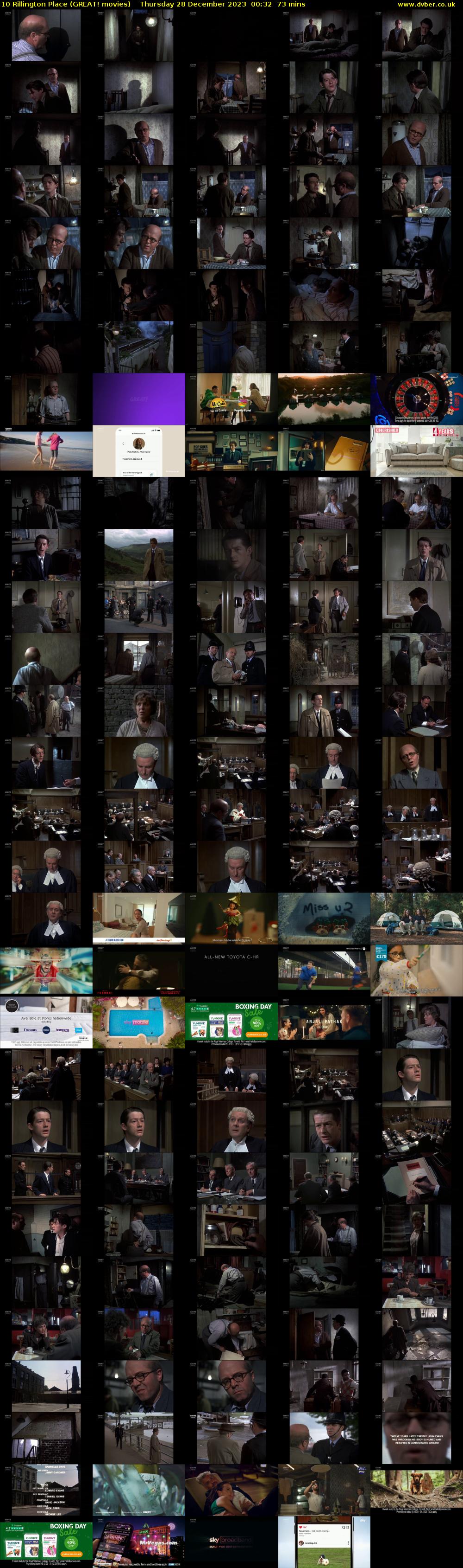 10 Rillington Place (GREAT! movies) Thursday 28 December 2023 00:32 - 01:45