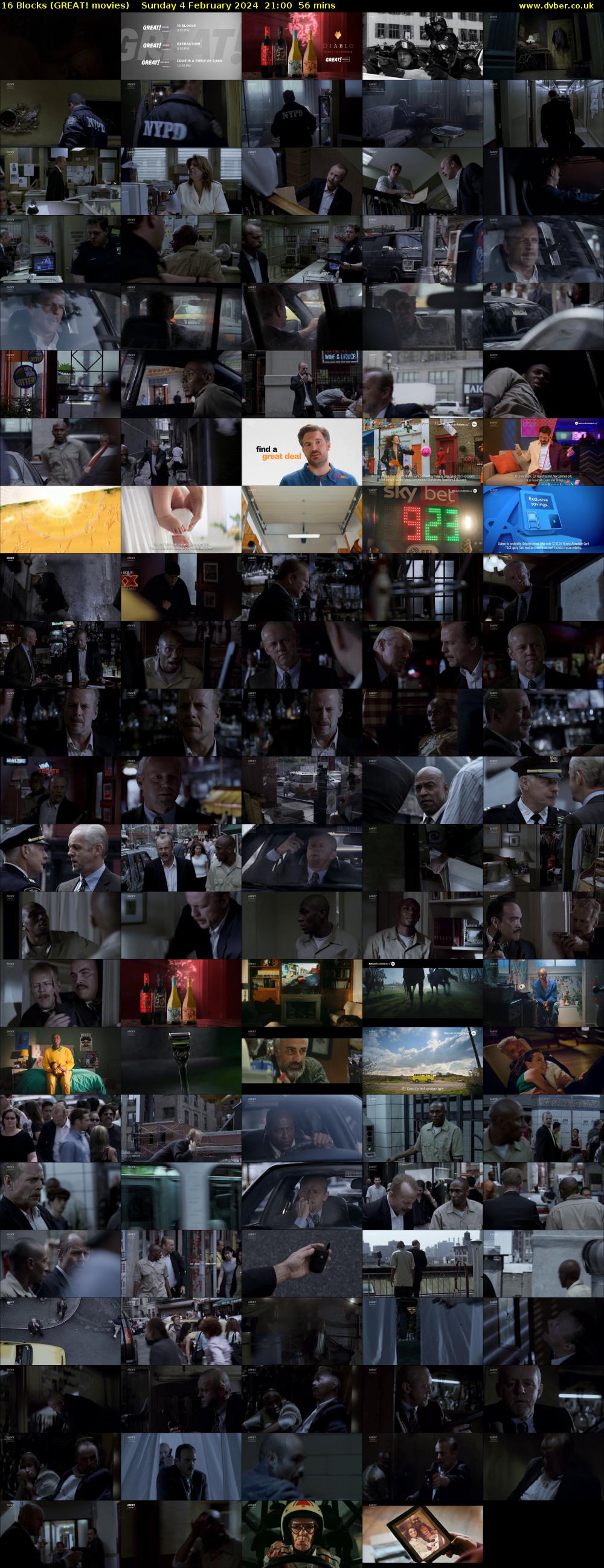 16 Blocks (GREAT! movies) Sunday 4 February 2024 21:00 - 21:56