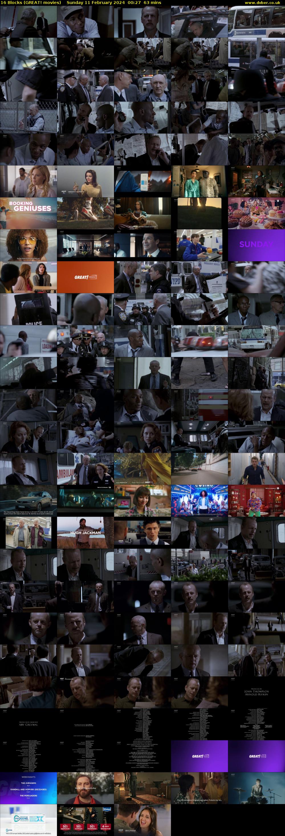 16 Blocks (GREAT! movies) Sunday 11 February 2024 00:27 - 01:30
