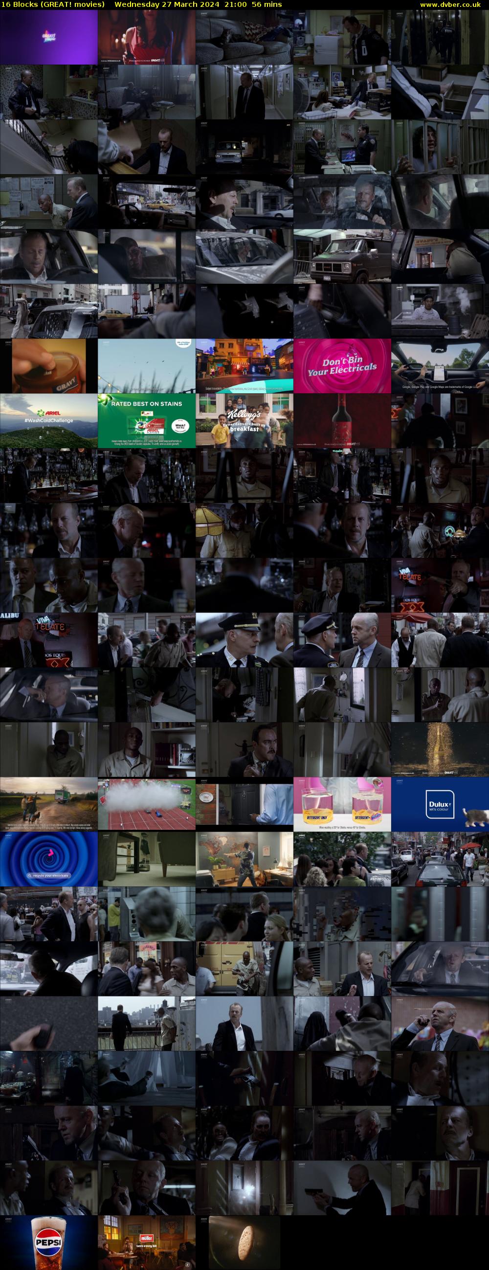 16 Blocks (GREAT! movies) Wednesday 27 March 2024 21:00 - 21:56