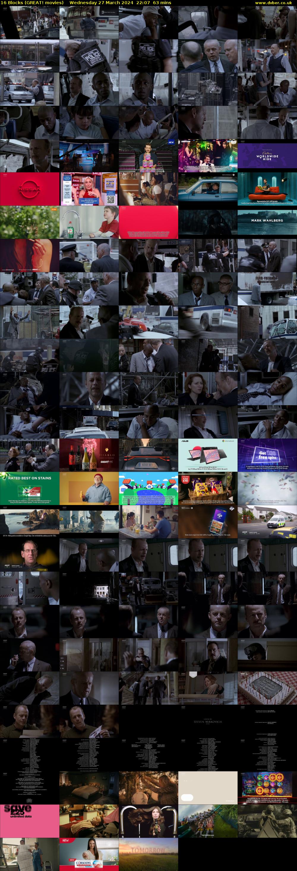 16 Blocks (GREAT! movies) Wednesday 27 March 2024 22:07 - 23:10