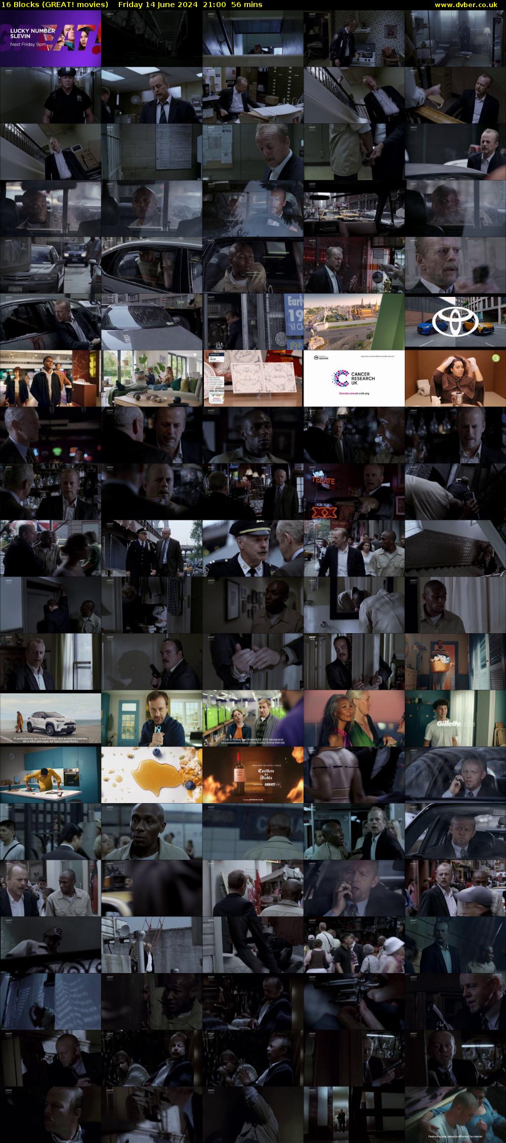 16 Blocks (GREAT! movies) Friday 14 June 2024 21:00 - 21:56