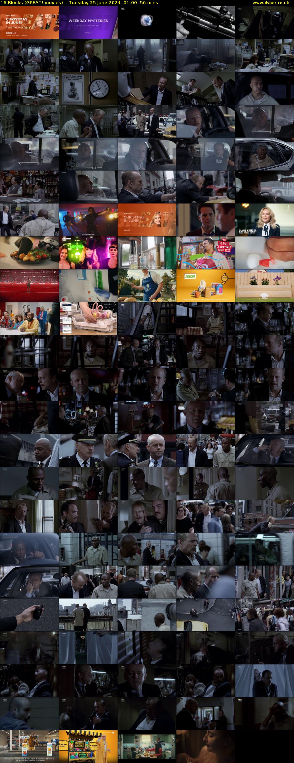 16 Blocks (GREAT! movies) Tuesday 25 June 2024 01:00 - 01:56