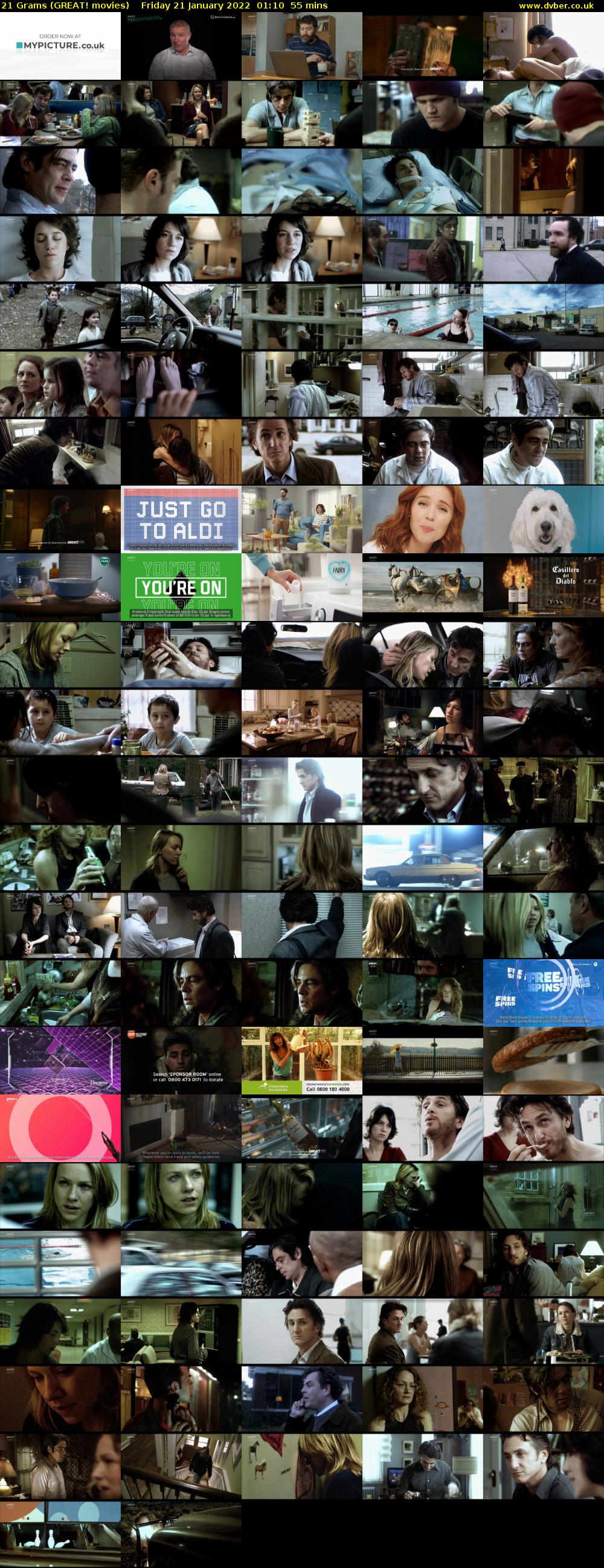 21 Grams (GREAT! movies) Friday 21 January 2022 01:10 - 02:05