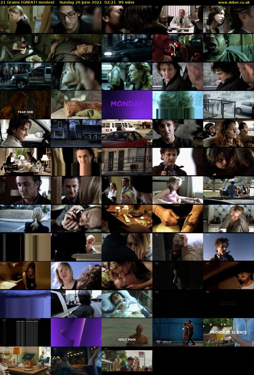 21 Grams (GREAT! movies) Sunday 26 June 2022 02:21 - 03:50