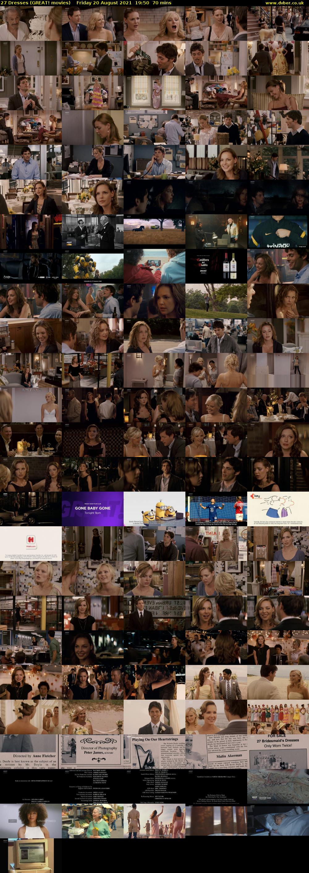 27 Dresses (GREAT! movies) Friday 20 August 2021 19:50 - 21:00