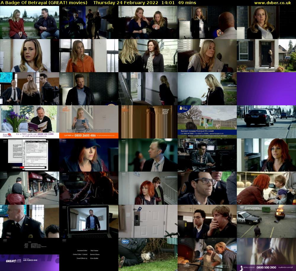 A Badge Of Betrayal (GREAT! movies) Thursday 24 February 2022 14:01 - 14:50