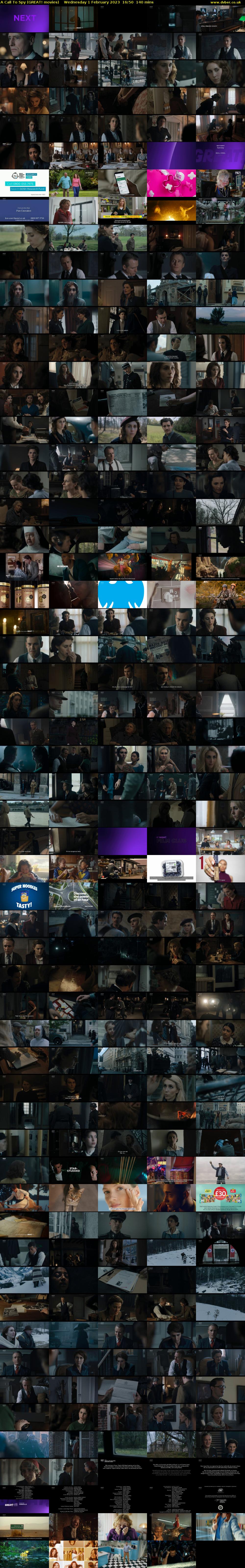 A Call To Spy (GREAT! movies) Wednesday 1 February 2023 16:50 - 19:10
