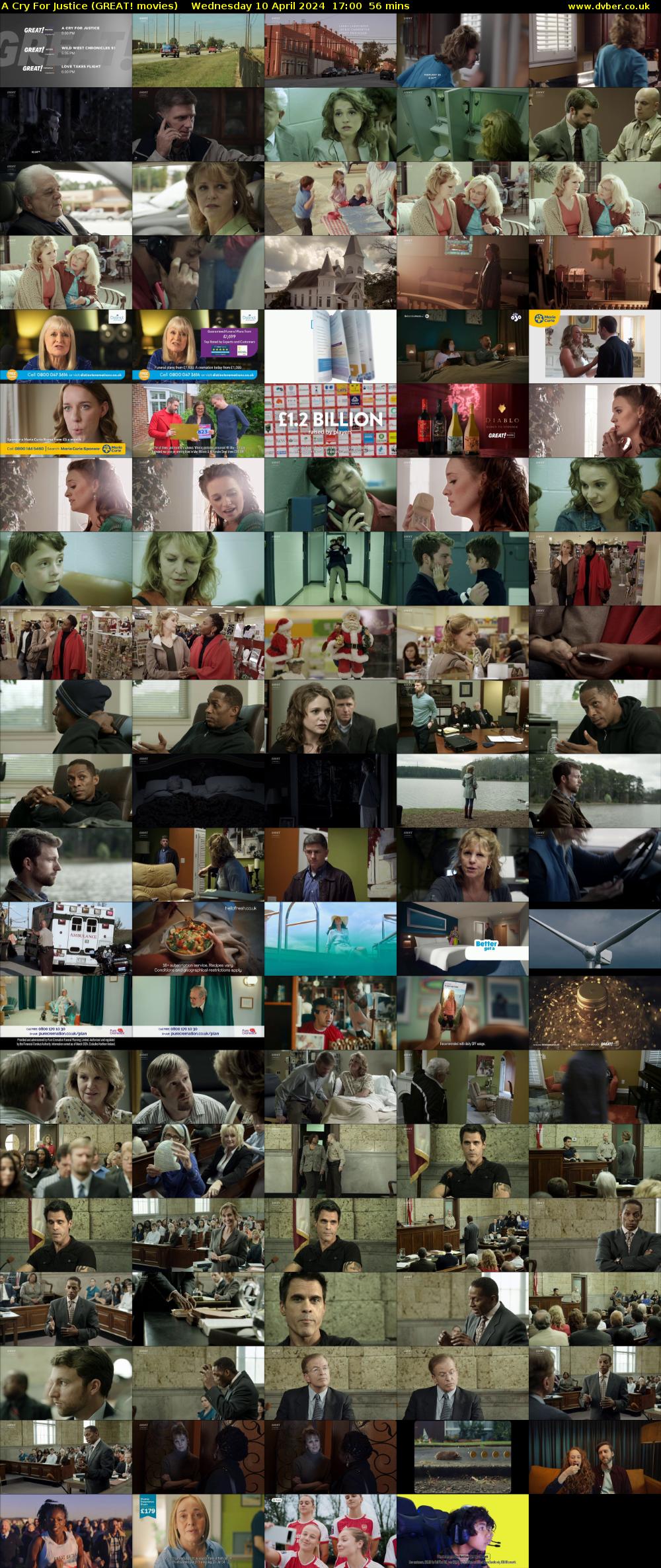 A Cry For Justice (GREAT! movies) Wednesday 10 April 2024 17:00 - 17:56