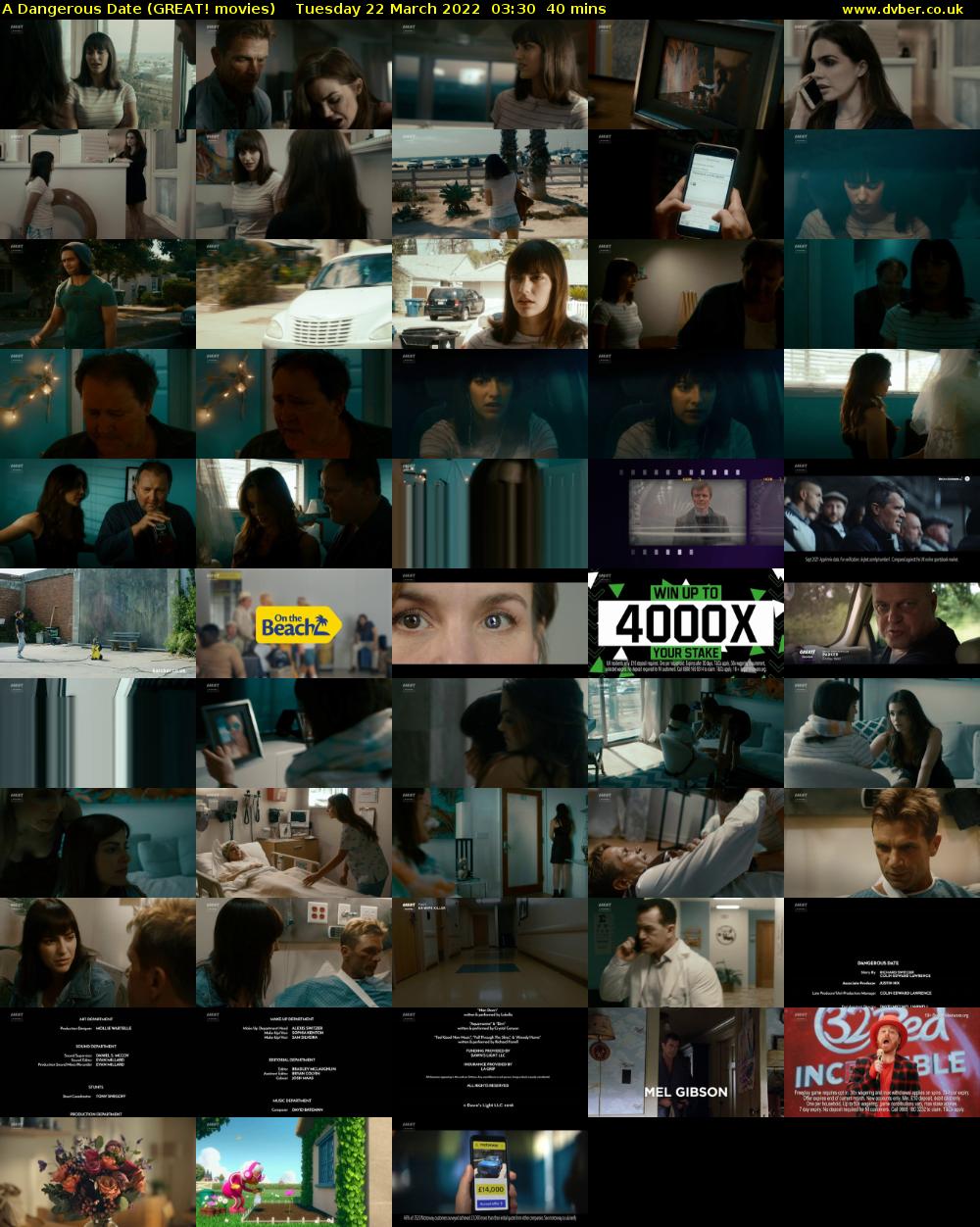 A Dangerous Date (GREAT! movies) Tuesday 22 March 2022 03:30 - 04:10