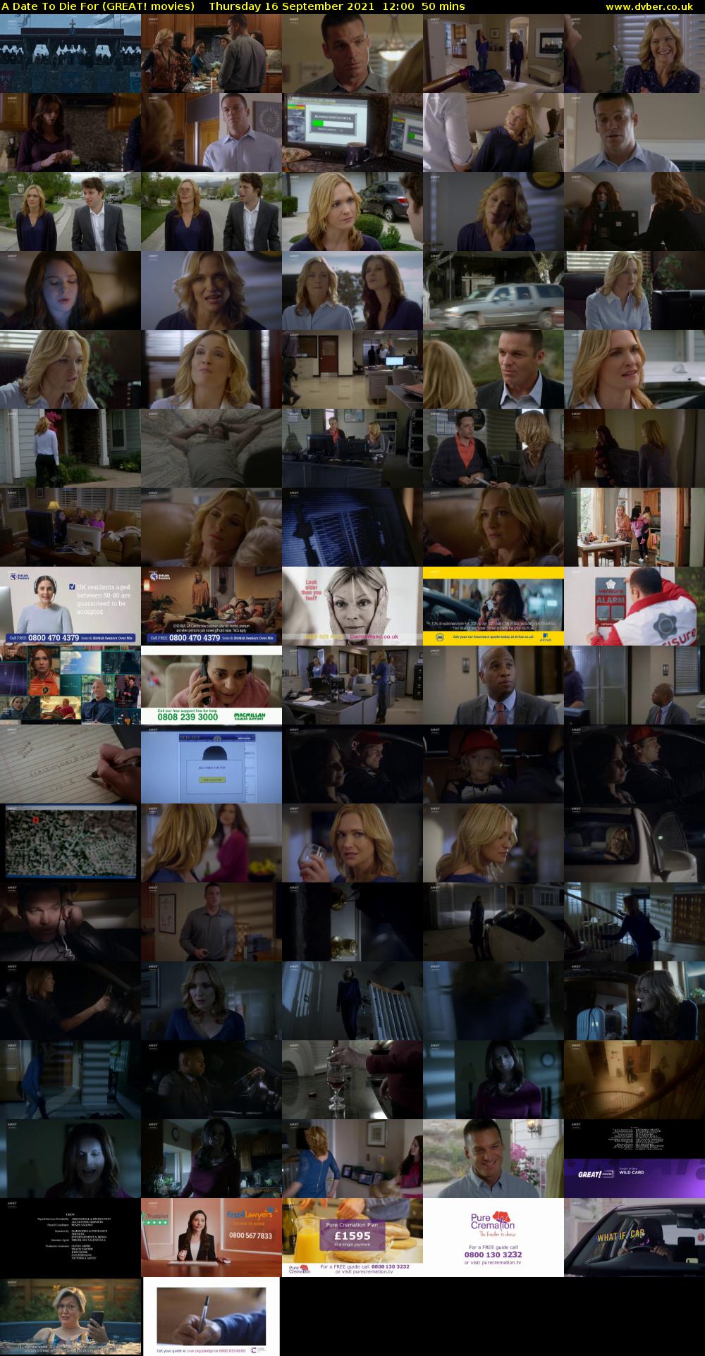 A Date To Die For (GREAT! movies) Thursday 16 September 2021 12:00 - 12:50