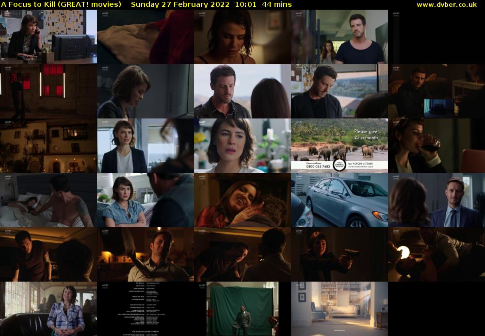 A Focus to Kill (GREAT! movies) Sunday 27 February 2022 10:01 - 10:45