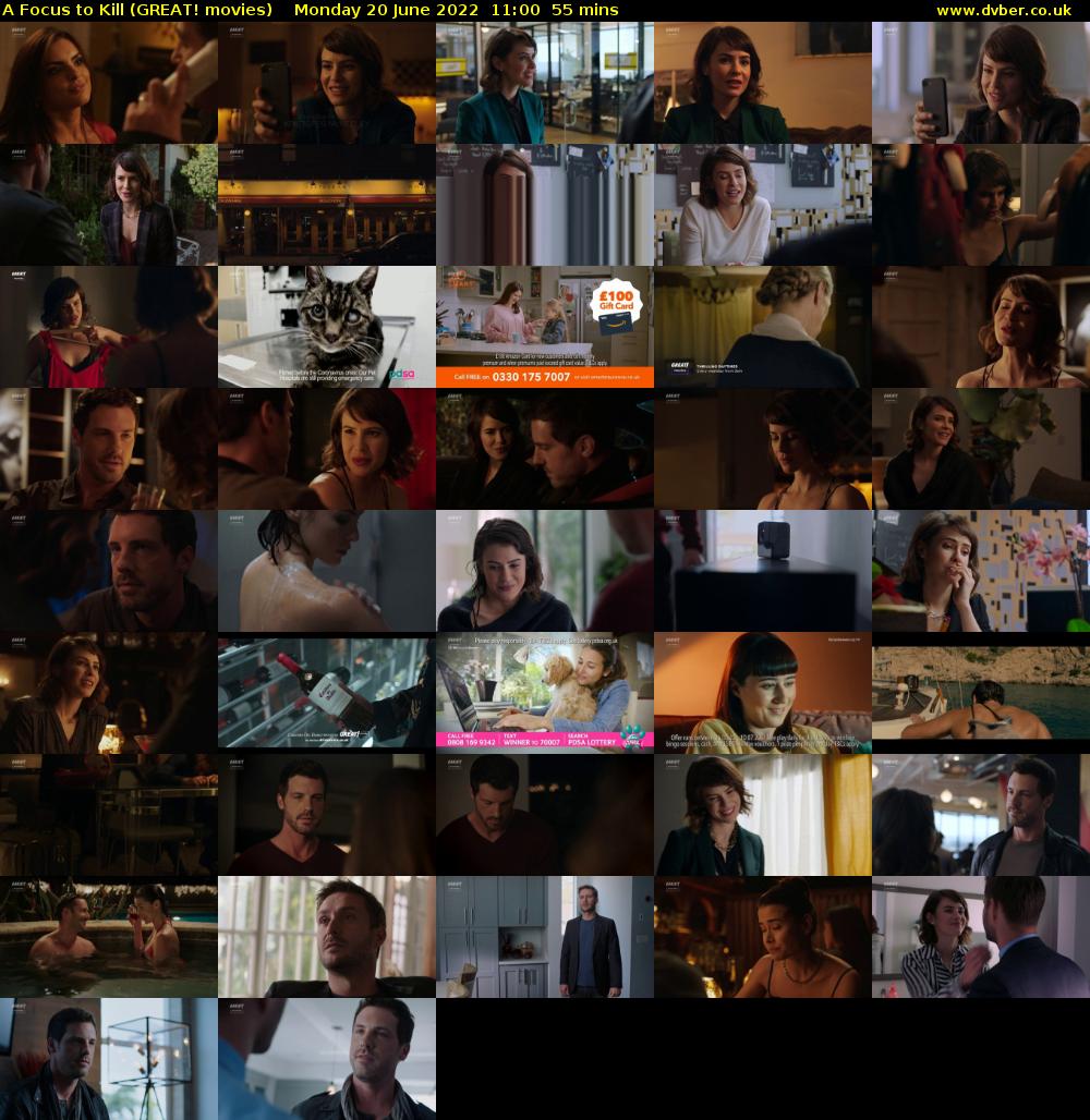 A Focus to Kill (GREAT! movies) Monday 20 June 2022 11:00 - 11:55