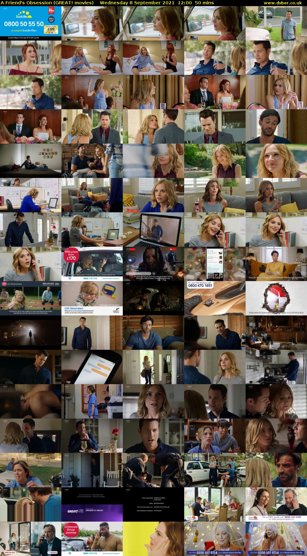 A Friend's Obsession (GREAT! movies) Wednesday 8 September 2021 12:00 - 12:50