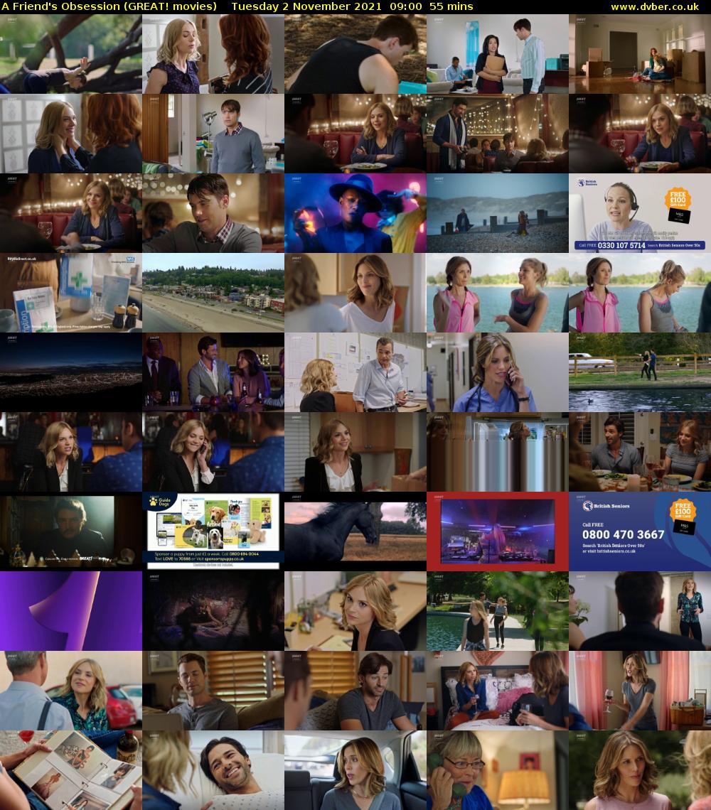 A Friend's Obsession (GREAT! movies) Tuesday 2 November 2021 09:00 - 09:55