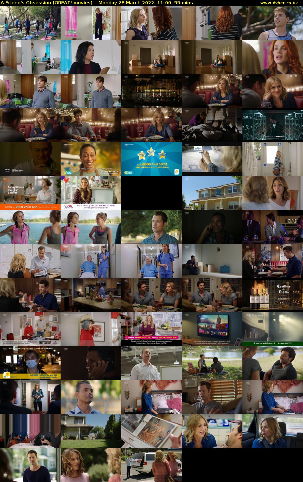 A Friend's Obsession (GREAT! movies) Monday 28 March 2022 11:00 - 11:55