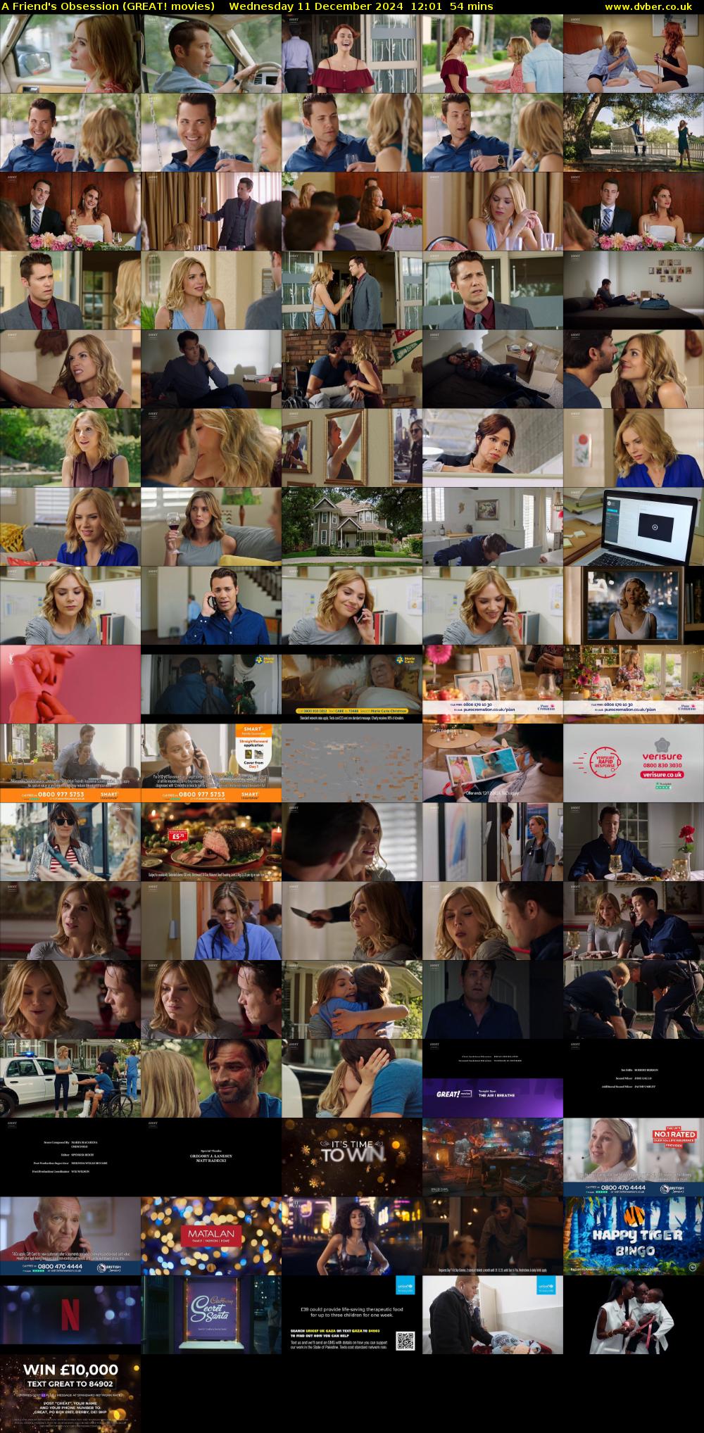 A Friend's Obsession (GREAT! movies) Wednesday 11 December 2024 12:01 - 12:55