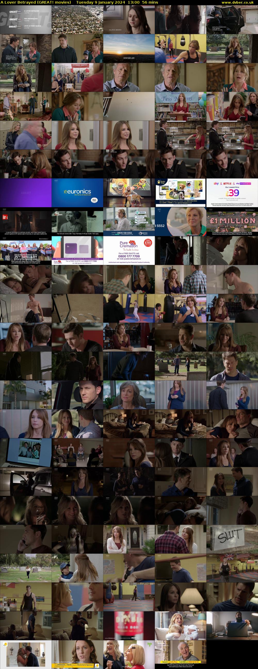 A Lover Betrayed (GREAT! movies) Tuesday 9 January 2024 13:00 - 13:56