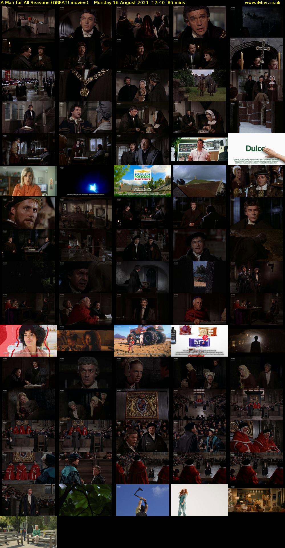 A Man for All Seasons (GREAT! movies) Monday 16 August 2021 17:40 - 19:05