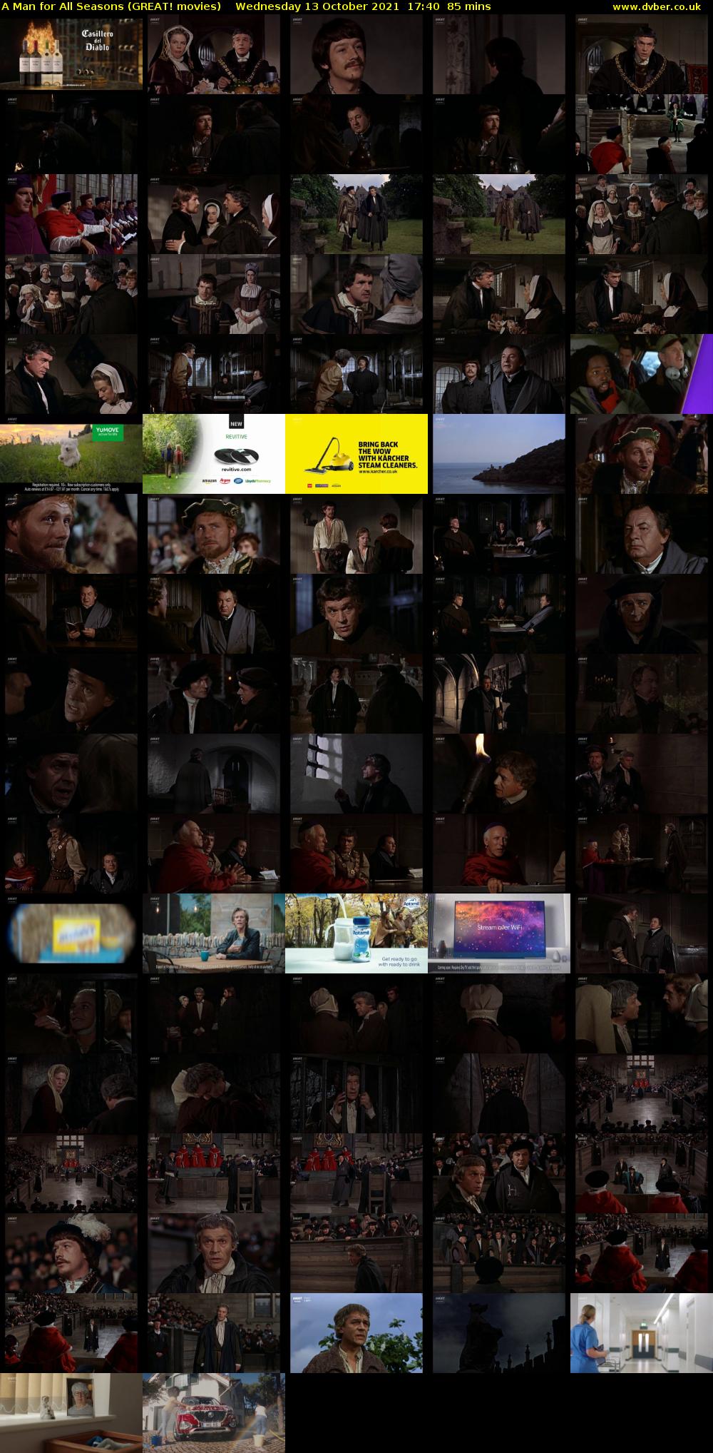 A Man for All Seasons (GREAT! movies) Wednesday 13 October 2021 17:40 - 19:05