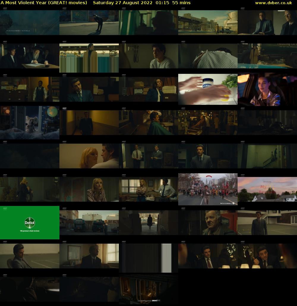 A Most Violent Year (GREAT! movies) Saturday 27 August 2022 01:15 - 02:10