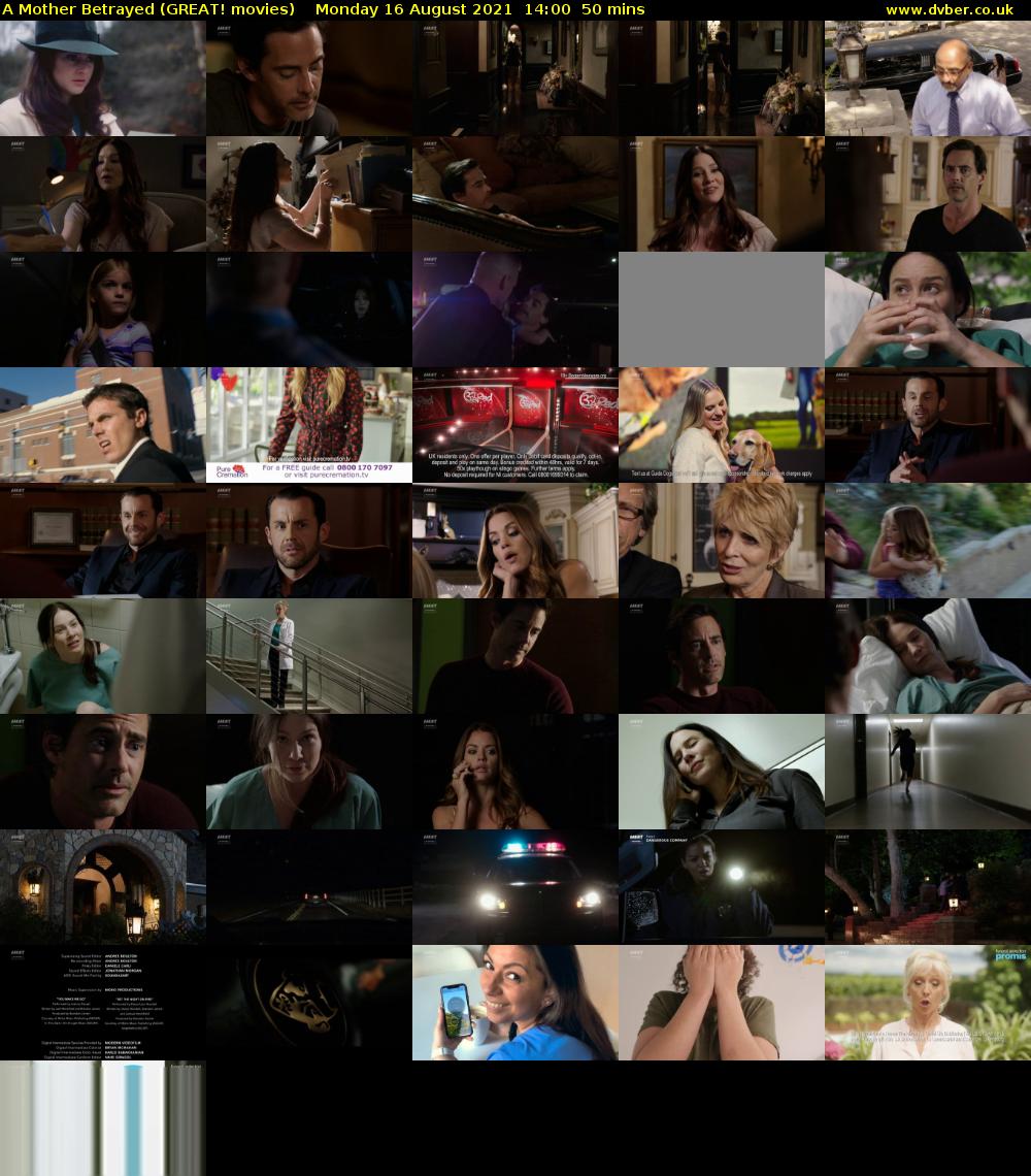 A Mother Betrayed (GREAT! movies) Monday 16 August 2021 14:00 - 14:50