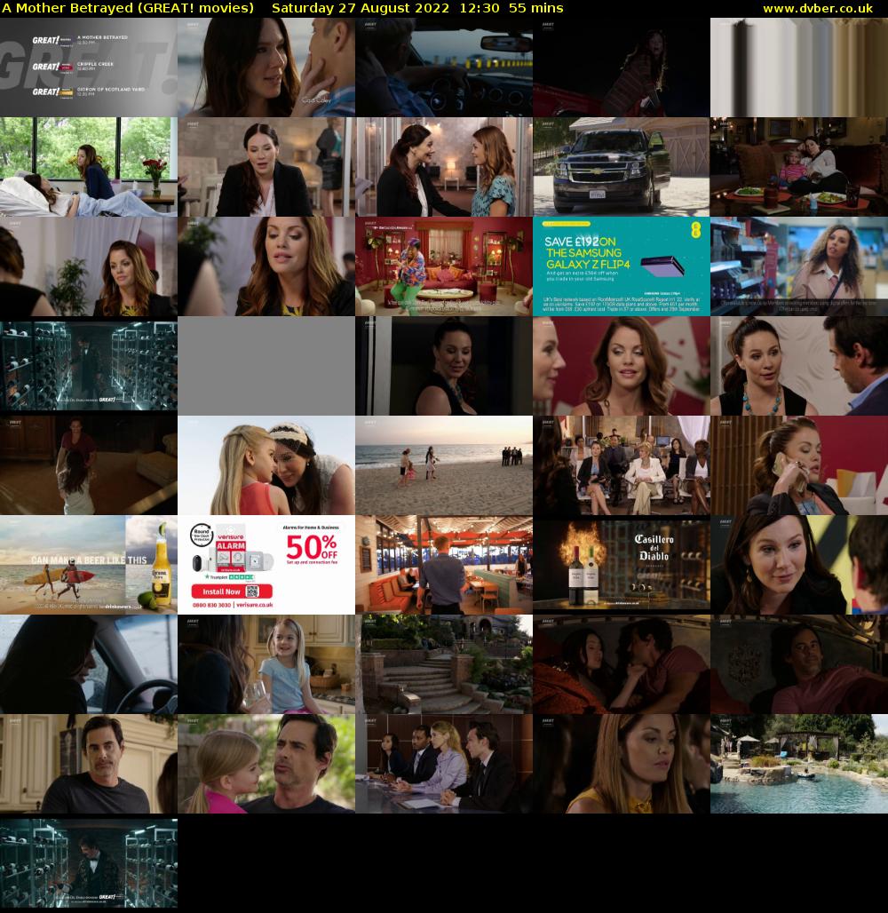 A Mother Betrayed (GREAT! movies) Saturday 27 August 2022 12:30 - 13:25