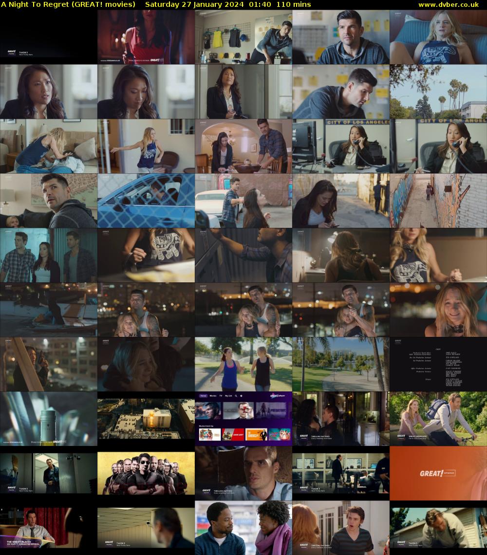 A Night To Regret (GREAT! movies) Saturday 27 January 2024 01:40 - 03:30