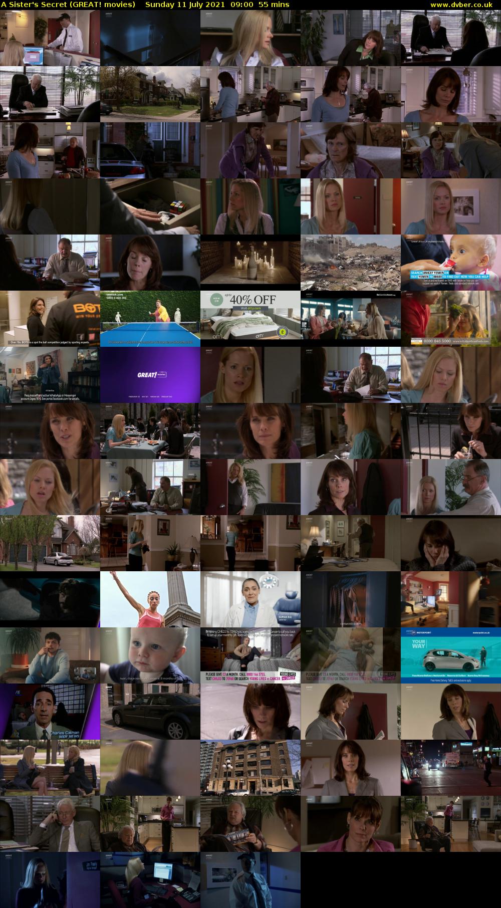 A Sister's Secret (GREAT! movies) Sunday 11 July 2021 09:00 - 09:55
