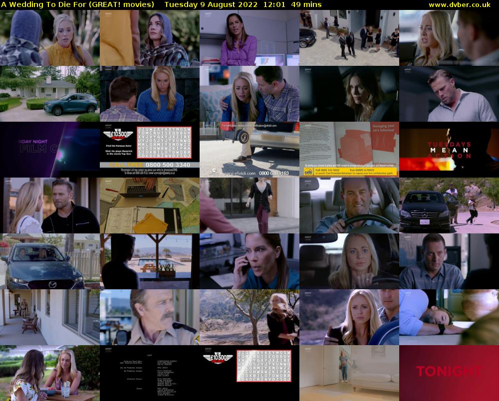 A Wedding To Die For (GREAT! movies) Tuesday 9 August 2022 12:01 - 12:50