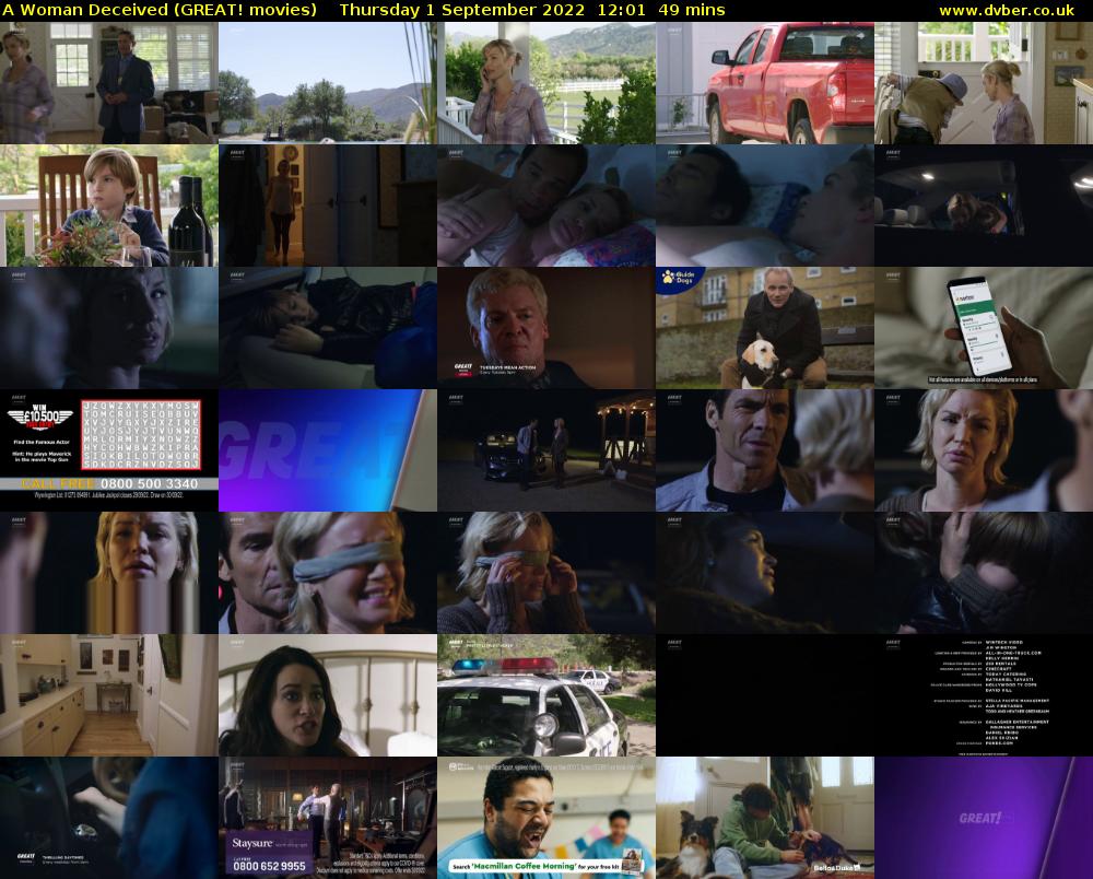 A Woman Deceived (GREAT! movies) Thursday 1 September 2022 12:01 - 12:50