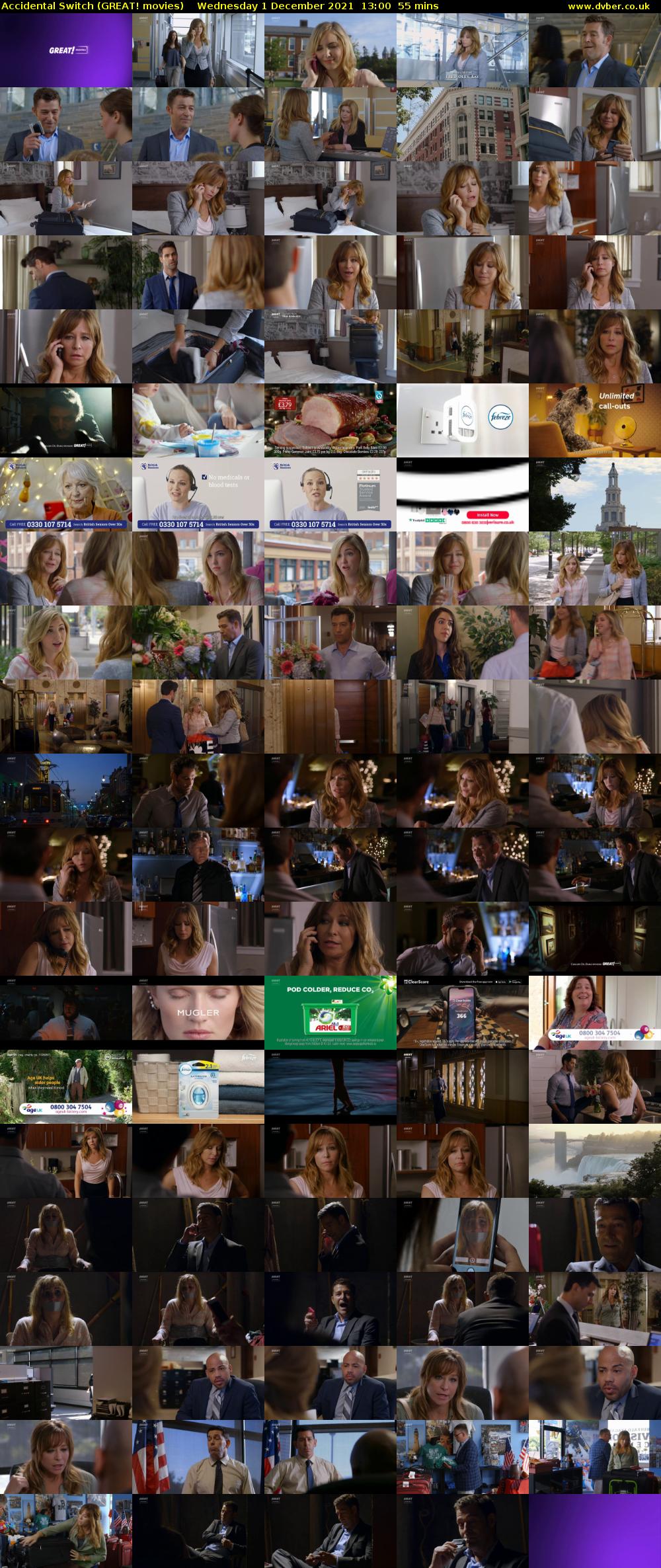 Accidental Switch (GREAT! movies) Wednesday 1 December 2021 13:00 - 13:55