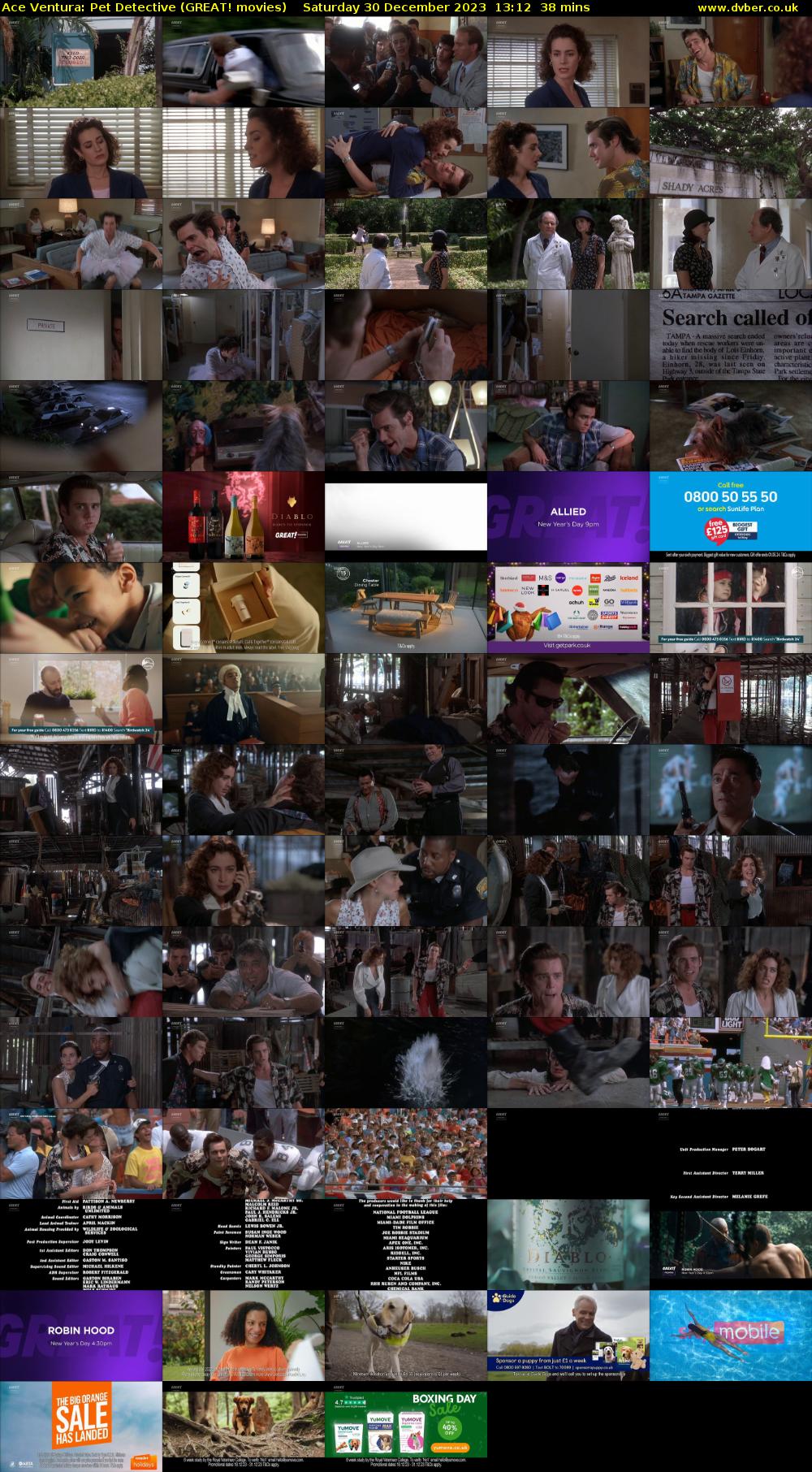 Ace Ventura: Pet Detective (GREAT! movies) Saturday 30 December 2023 13:12 - 13:50