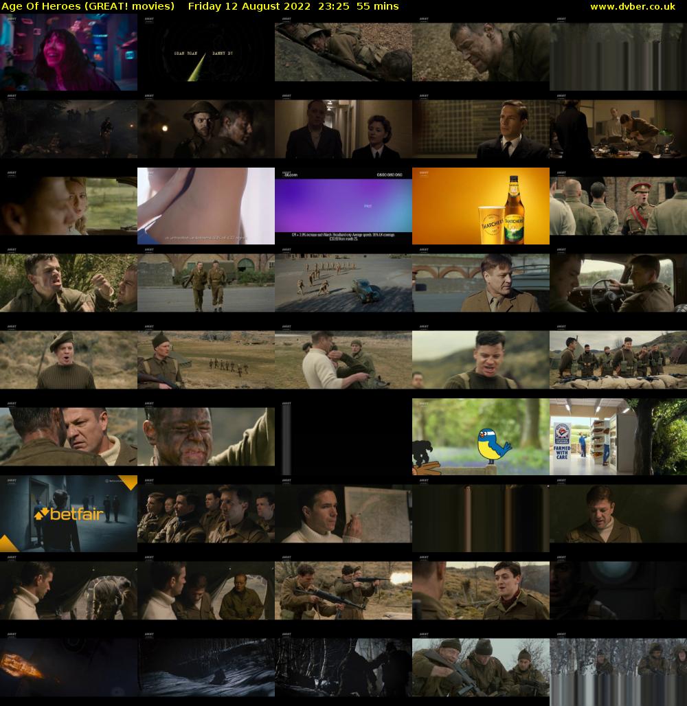 Age Of Heroes (GREAT! movies) Friday 12 August 2022 23:25 - 00:20