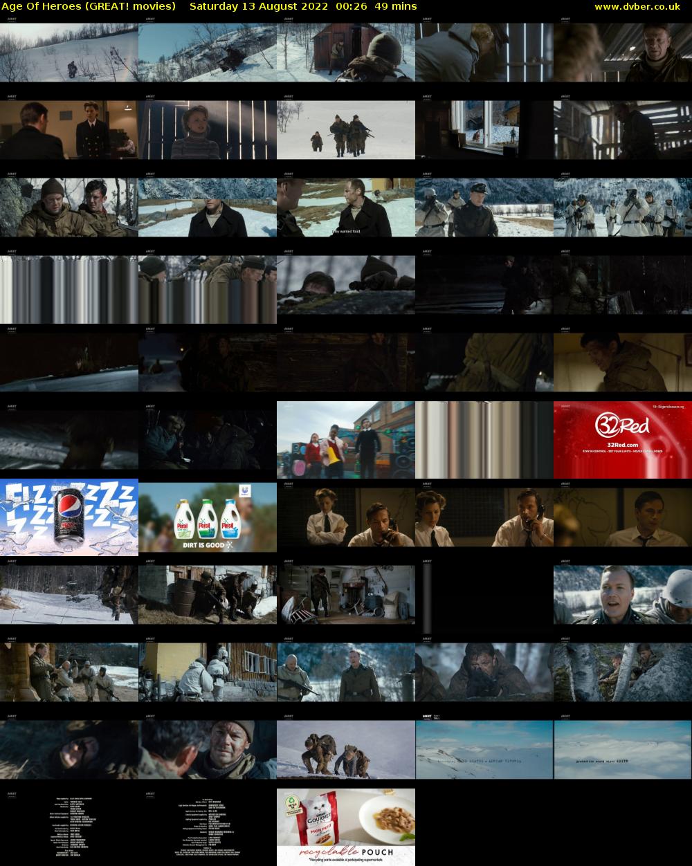 Age Of Heroes (GREAT! movies) Saturday 13 August 2022 00:26 - 01:15