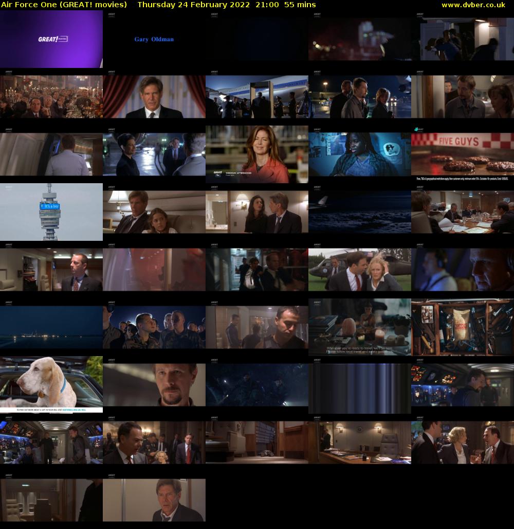 Air Force One (GREAT! movies) Thursday 24 February 2022 21:00 - 21:55