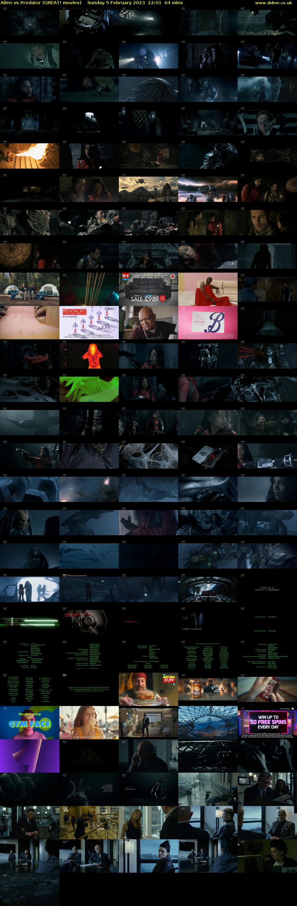 Alien vs Predator (GREAT! movies) Sunday 5 February 2023 22:01 - 23:05