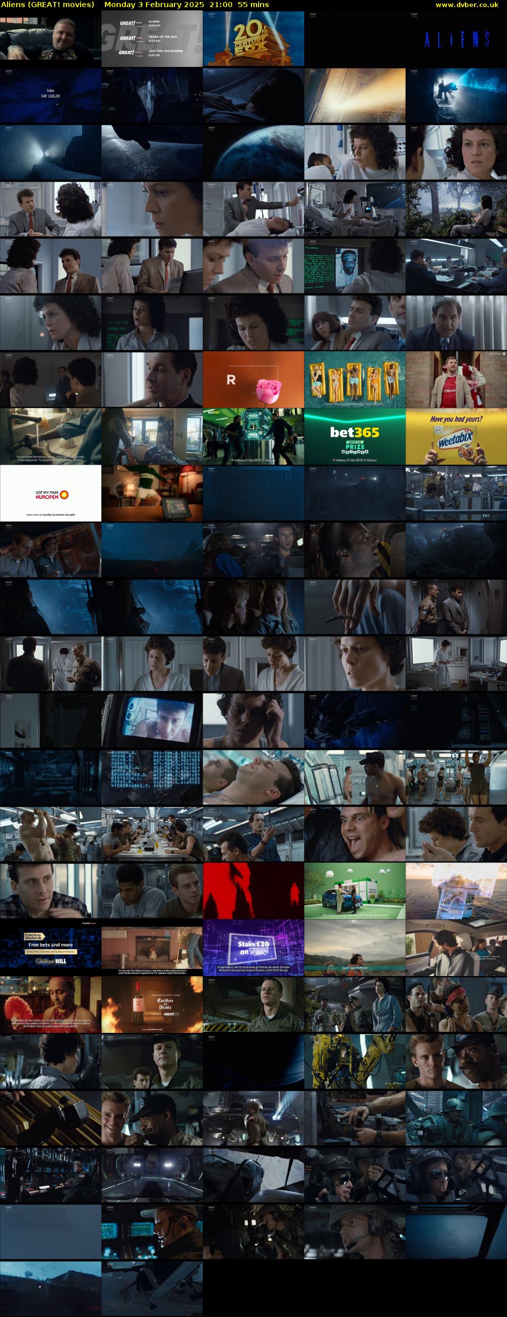 Aliens (GREAT! movies) Monday 3 February 2025 21:00 - 21:55