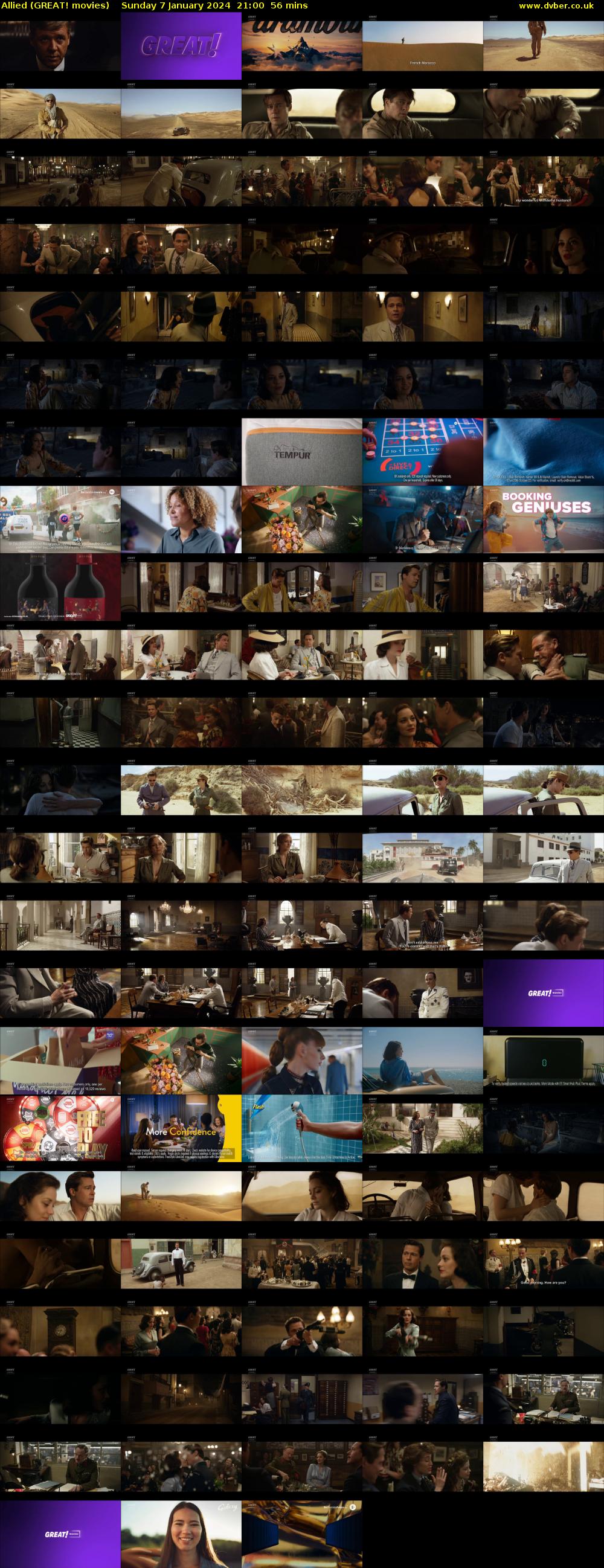 Allied (GREAT! movies) Sunday 7 January 2024 21:00 - 21:56