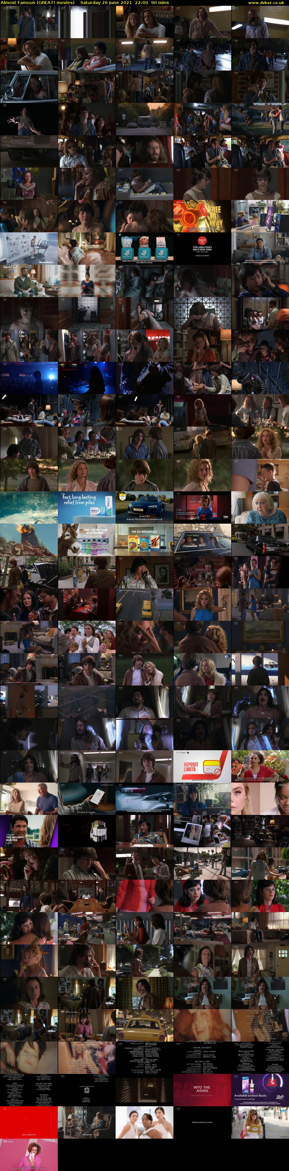 Almost Famous (GREAT! movies) Saturday 26 June 2021 22:00 - 23:30
