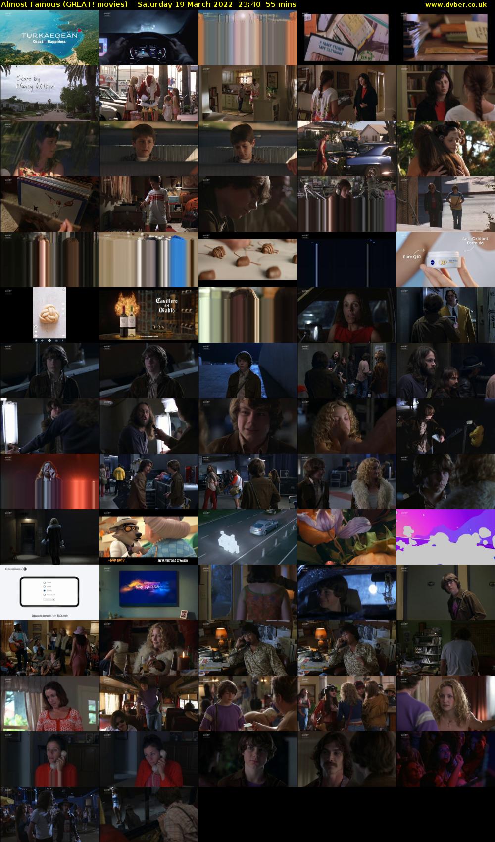 Almost Famous (GREAT! movies) Saturday 19 March 2022 23:40 - 00:35