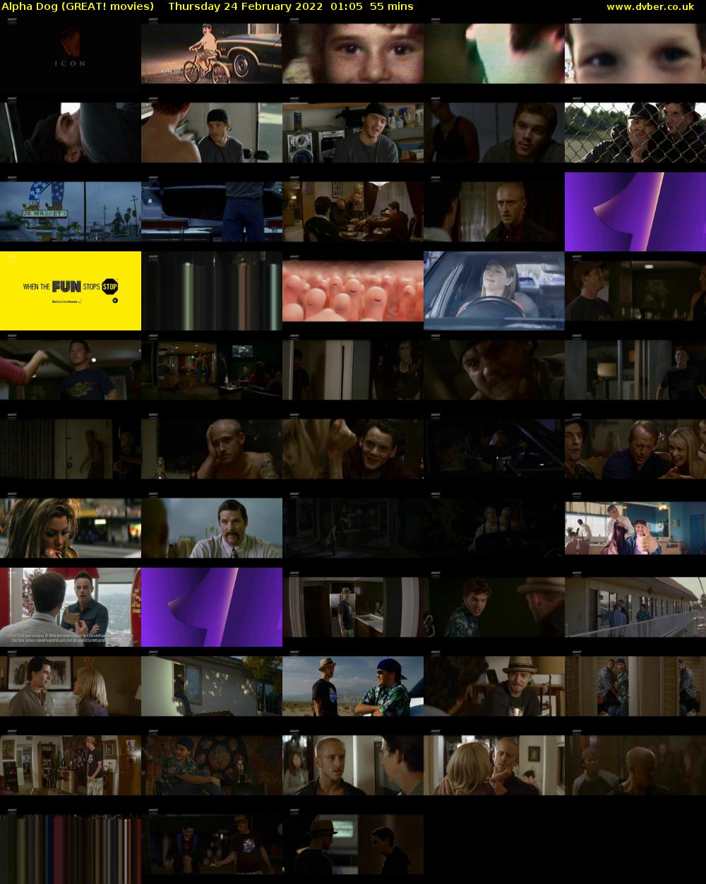 Alpha Dog (GREAT! movies) Thursday 24 February 2022 01:05 - 02:00