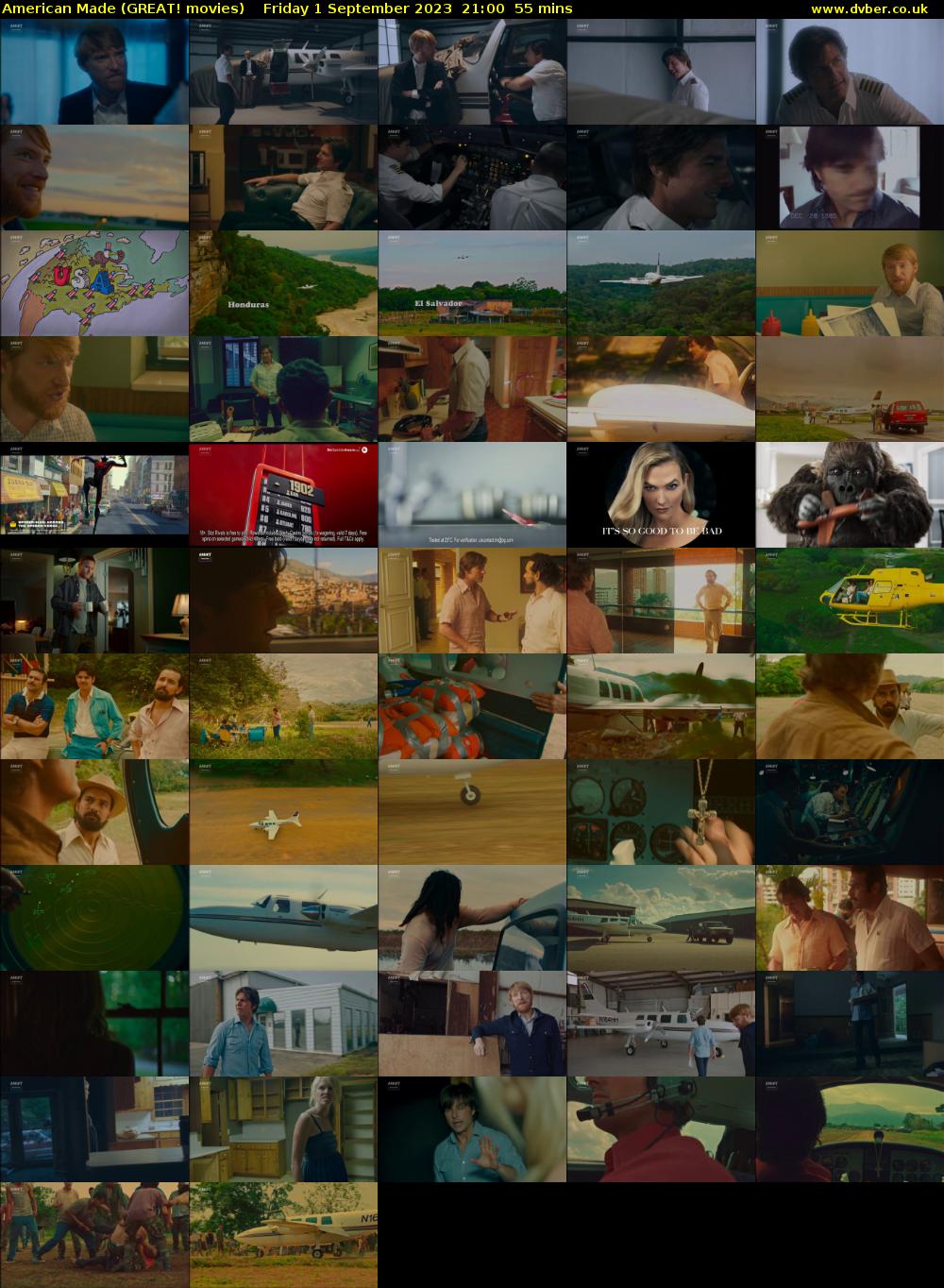 American Made (GREAT! movies) Friday 1 September 2023 21:00 - 21:55