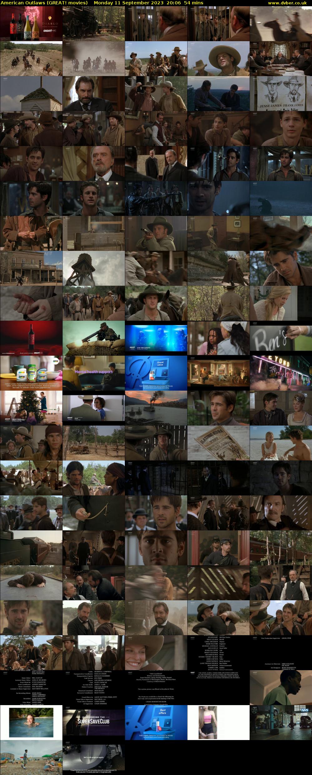 American Outlaws (GREAT! movies) Monday 11 September 2023 20:06 - 21:00