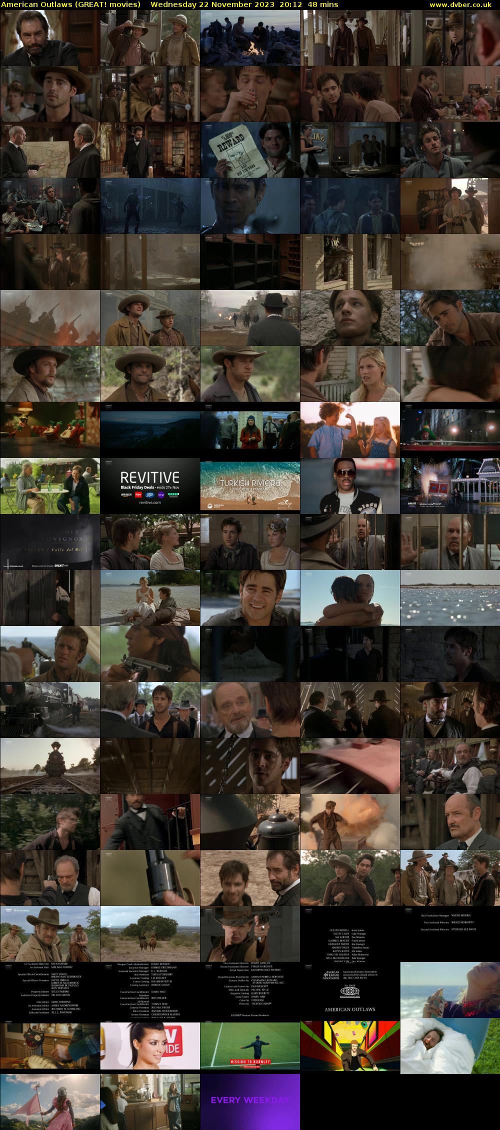 American Outlaws (GREAT! movies) Wednesday 22 November 2023 20:12 - 21:00