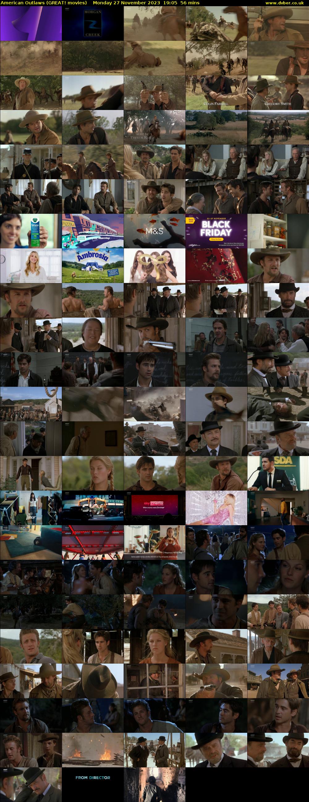 American Outlaws (GREAT! movies) Monday 27 November 2023 19:05 - 20:01