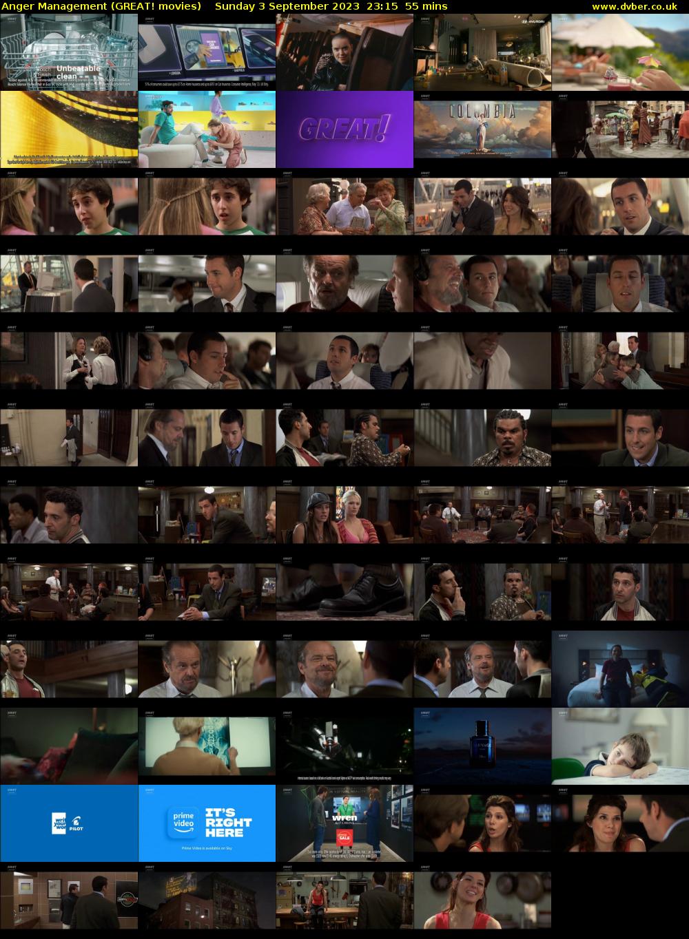 Anger Management (GREAT! movies) Sunday 3 September 2023 23:15 - 00:10