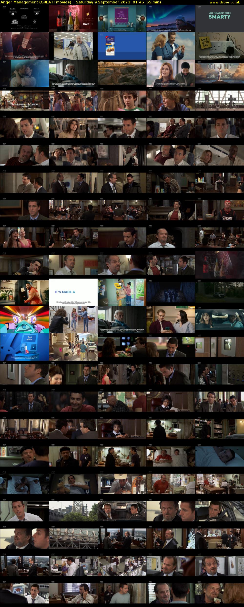 Anger Management (GREAT! movies) Saturday 9 September 2023 01:45 - 02:40